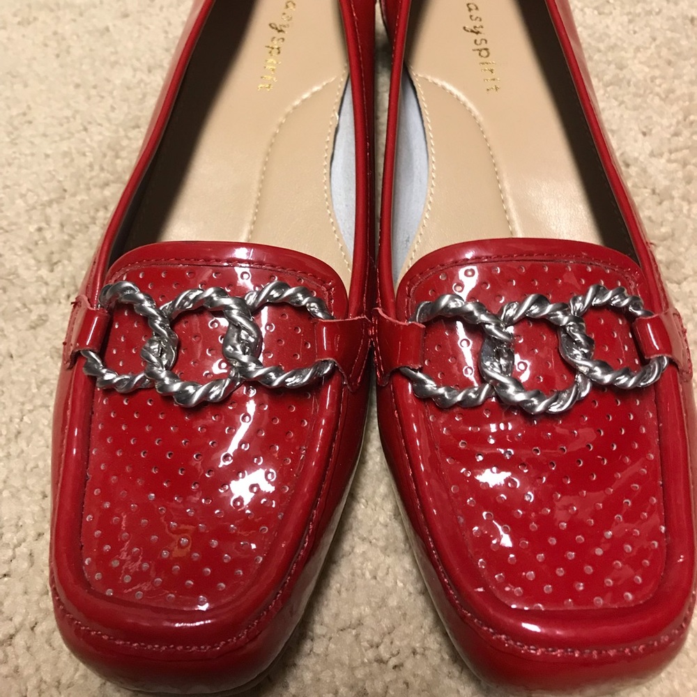Easy Spirit Red Patent Leather Loafers -sz7